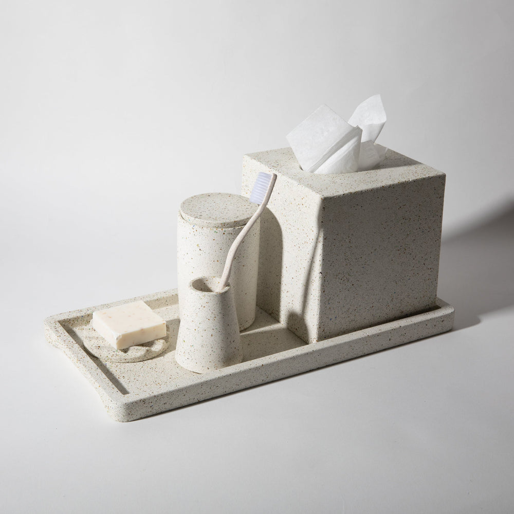 
                      
                        Tissue Box Cover | White Terrazzo
                      
                    