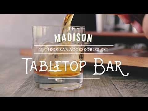 Madison Acacia Tabletop Bar Set