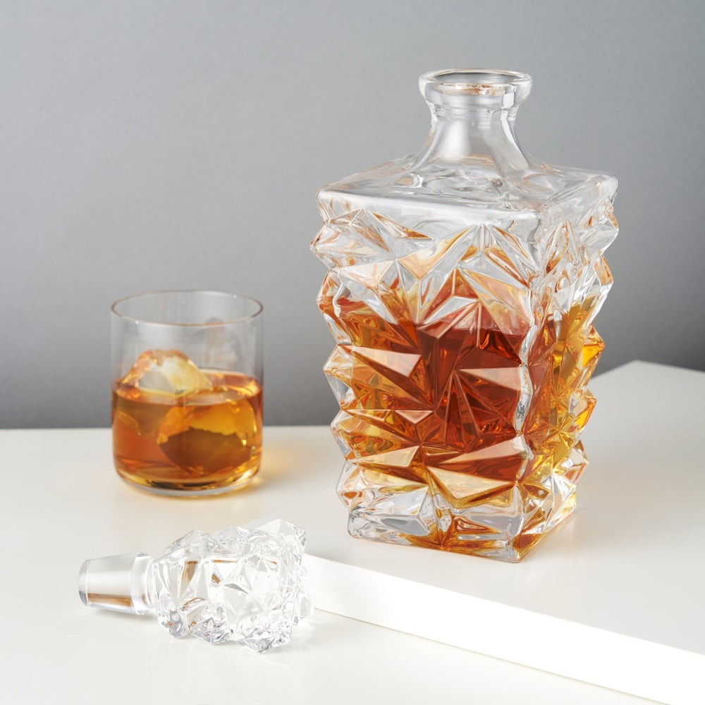 Viski Prism Crystal Whiskey Decanter - lily & onyx