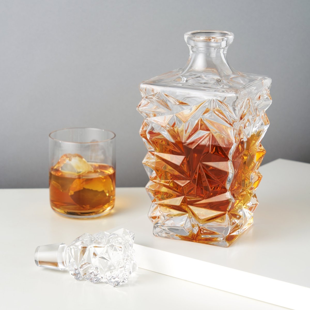 Viski Prism Crystal Whiskey Decanter - lily & onyx