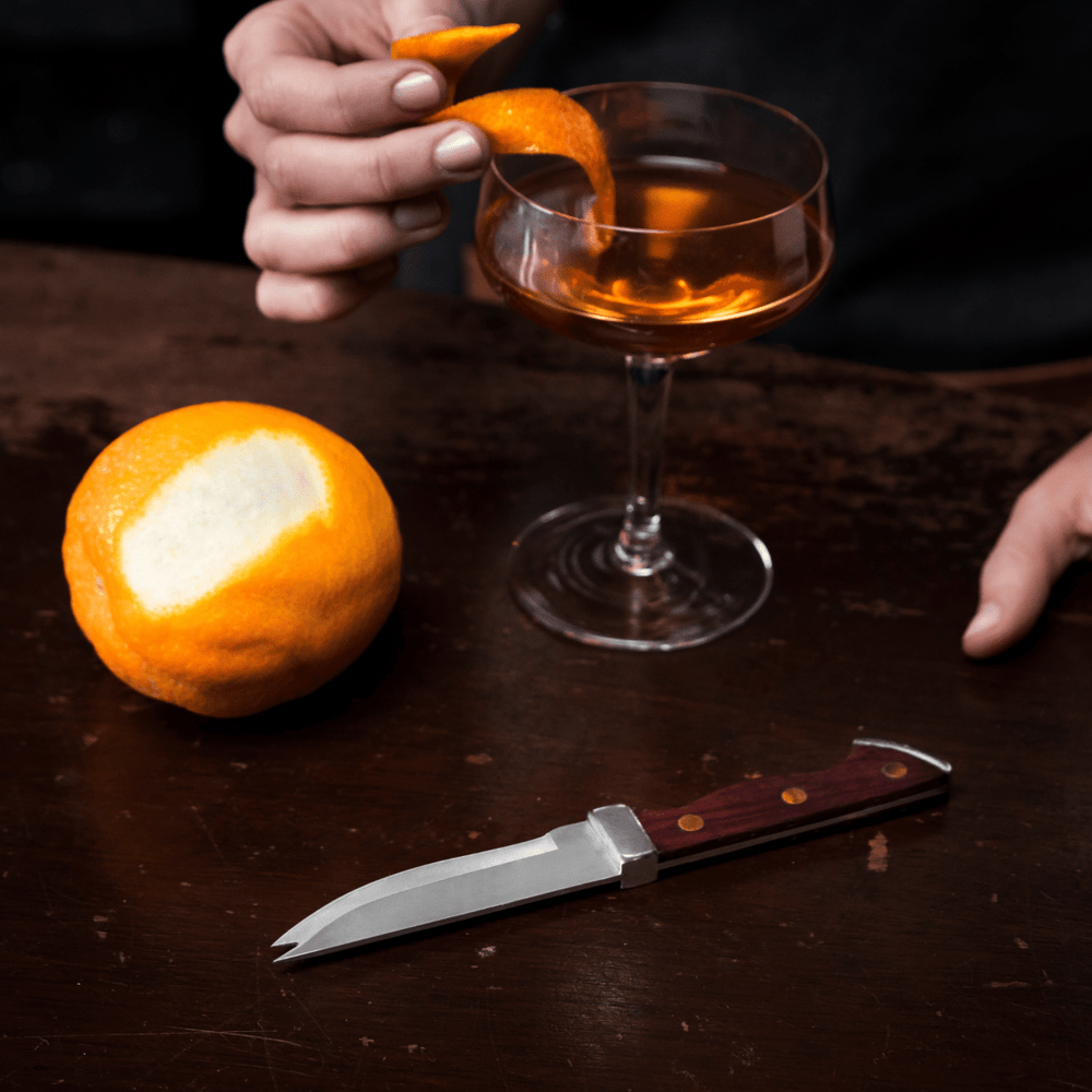 Viski Professional Bartender Knife with Acacia Wood Handle - lily & onyx