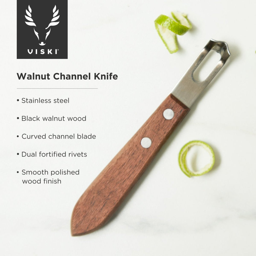 
                      
                        Viski Professional Channel Knife with Walnut Wood Handle - lily & onyx
                      
                    