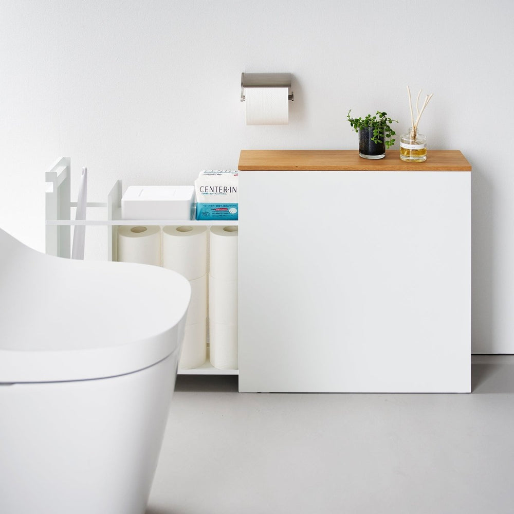 
                      
                        Yamazaki Home Pull - Out Bathroom Storage Cabinet with Wood Top - lily & onyx
                      
                    