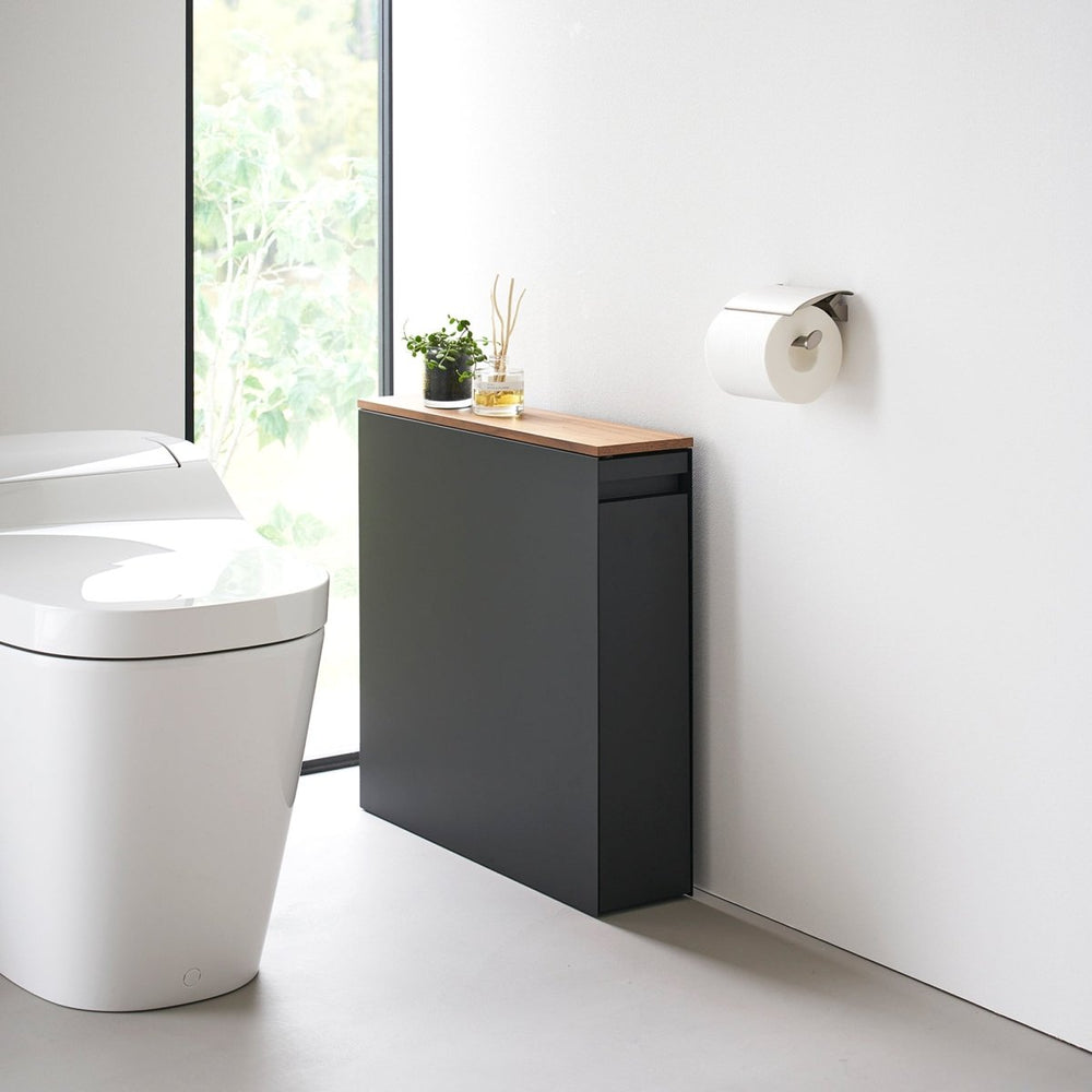 
                      
                        Yamazaki Home Pull - Out Bathroom Storage Cabinet with Wood Top - lily & onyx
                      
                    