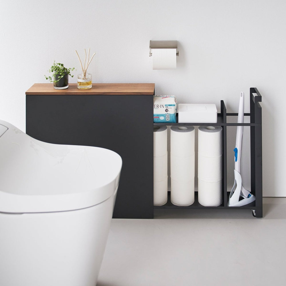
                      
                        Yamazaki Home Pull - Out Bathroom Storage Cabinet with Wood Top - lily & onyx
                      
                    
