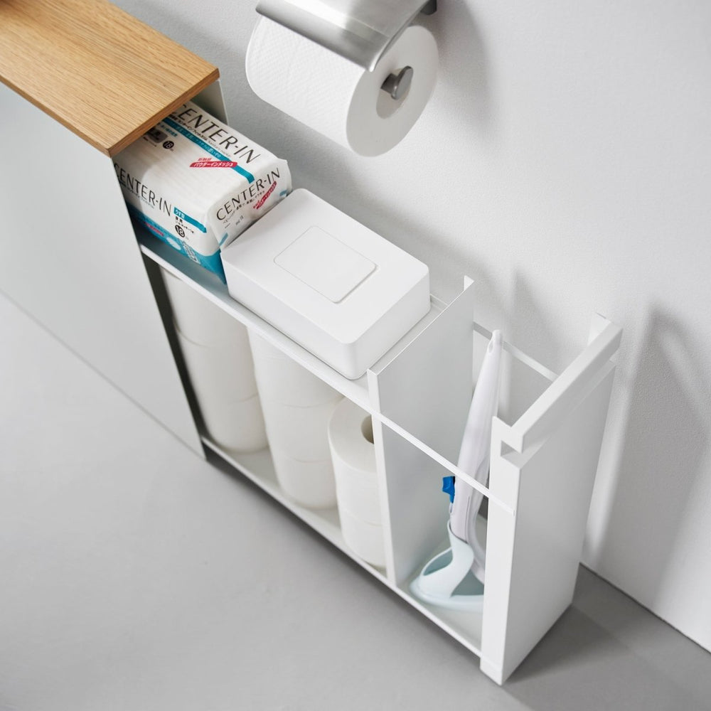 
                      
                        Yamazaki Home Pull - Out Bathroom Storage Cabinet with Wood Top - lily & onyx
                      
                    