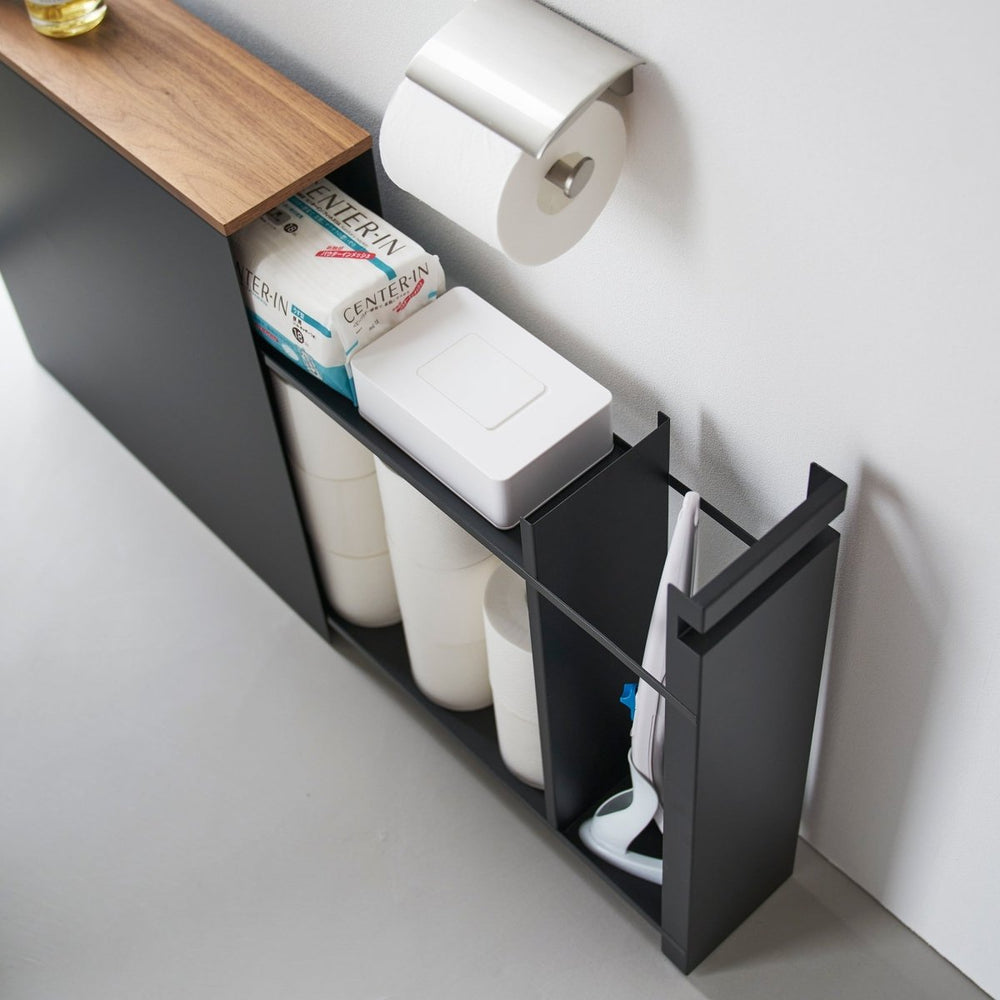
                      
                        Yamazaki Home Pull - Out Bathroom Storage Cabinet with Wood Top - lily & onyx
                      
                    