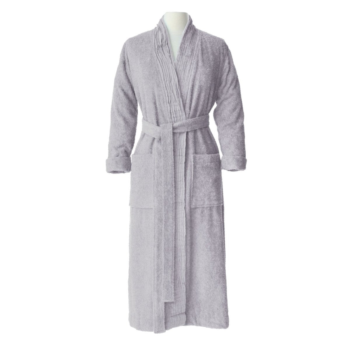 Pure Fiber Turkish Cotton Pleated Bathrobe | Handwoven Terry Cloth