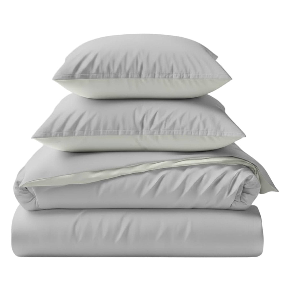 Pure Fiber Two - Tone Bamboo Duvet Cover & 2 Shams Set | Ultra - Soft 100% Bamboo Viscose Bedding