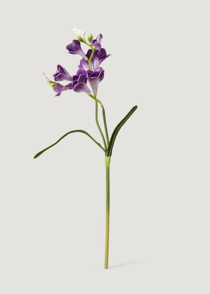 Afloral Purple Artificial Real Touch Freesia Flower - 20" - lily & onyx