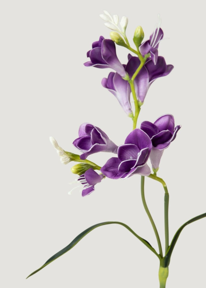 Afloral Purple Artificial Real Touch Freesia Flower - 20" - lily & onyx