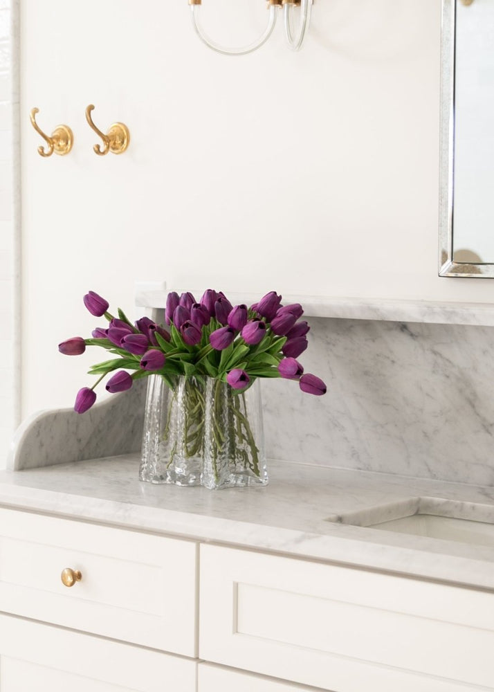 
                      
                        Afloral Purple Real Touch Faux Tulip Flower Bundle of 12 - lily & onyx
                      
                    