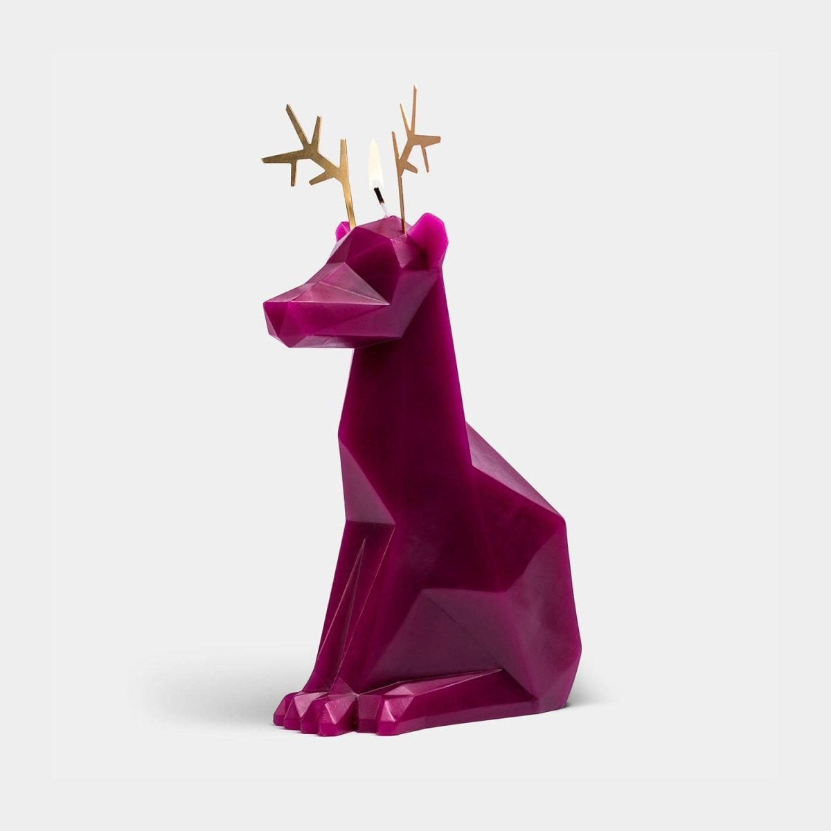 54Celsius PyroPet Dyri Reindeer Candle - Burgundy - lily & onyx