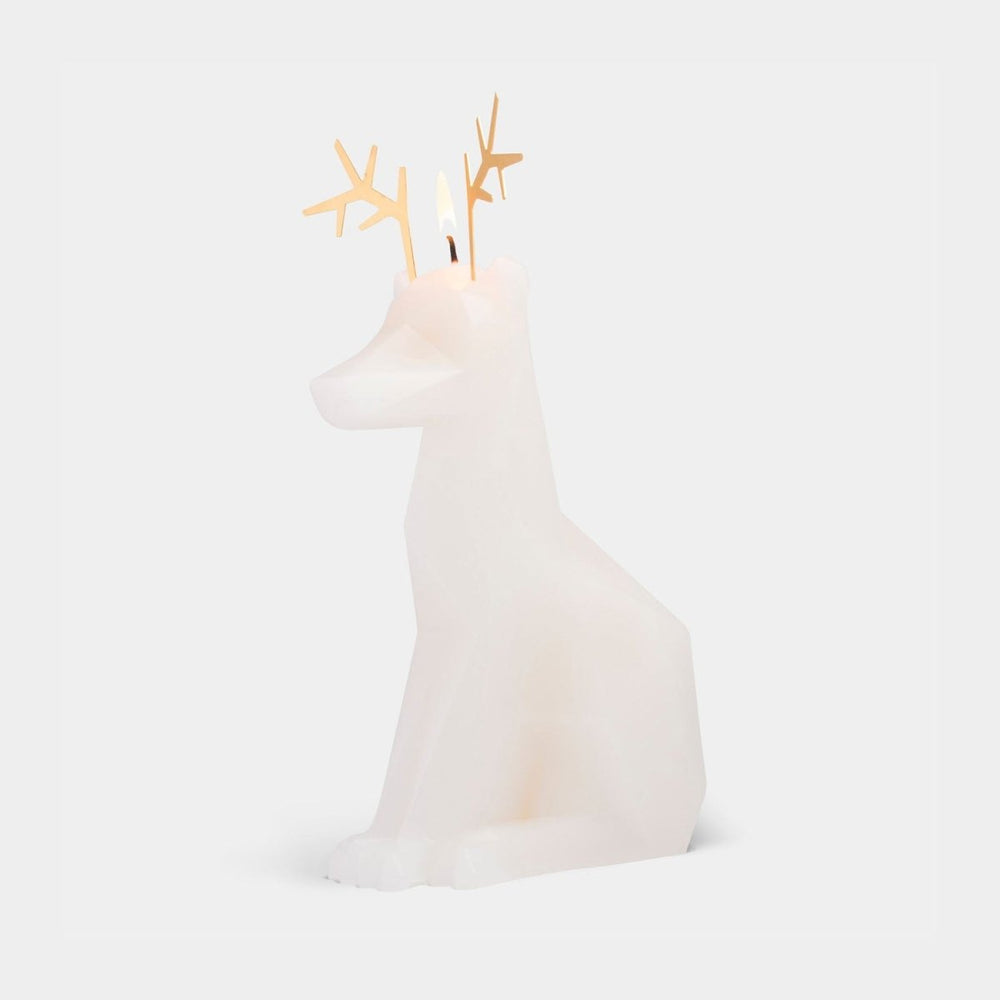 54Celsius PyroPet Dyri Reindeer Candle - White - lily & onyx