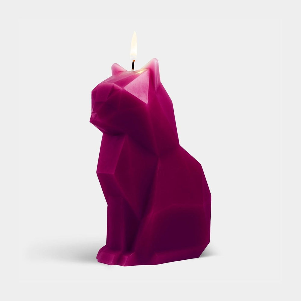 54Celsius PyroPet Kisa Cat Candle - Burgundy - lily & onyx