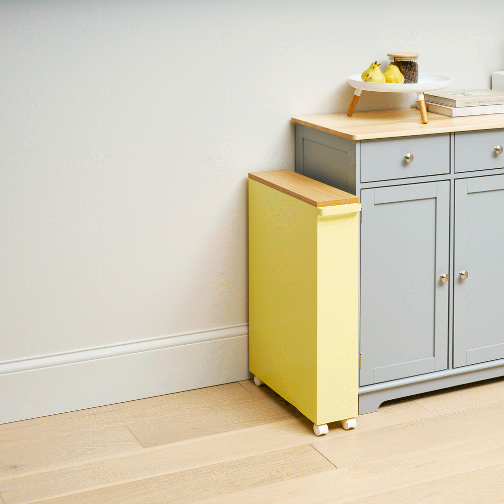 
                      
                        Rolling Steel Storage Cart, 27" H - Yellow Pear
                      
                    