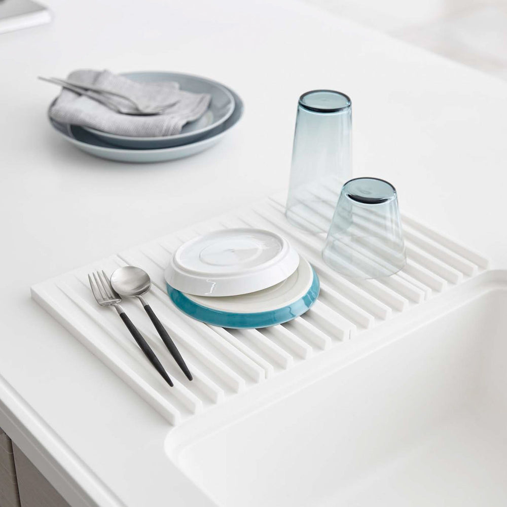 Folding Dish Drainer Mat & Trivet - Silicone
