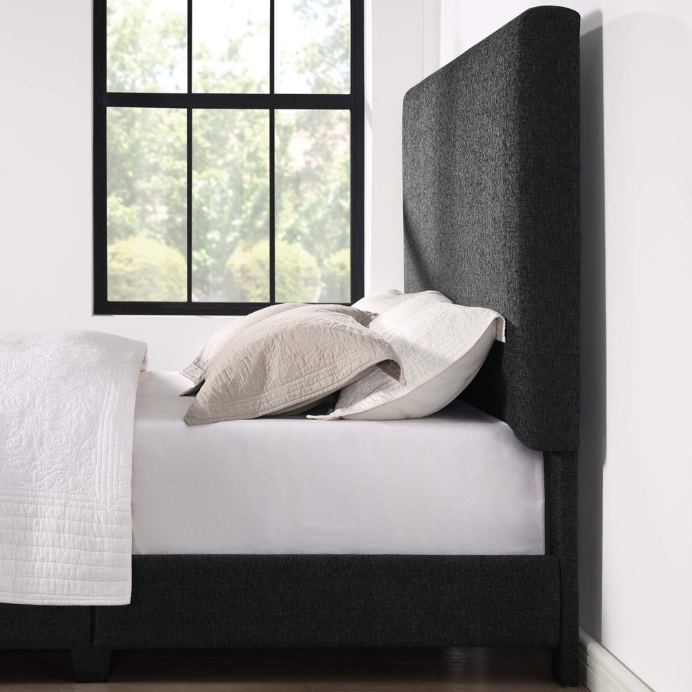 
                      
                        Walker Edison Queen Size Charcoal Grey Upholstered Platform Bed - lily & onyx
                      
                    