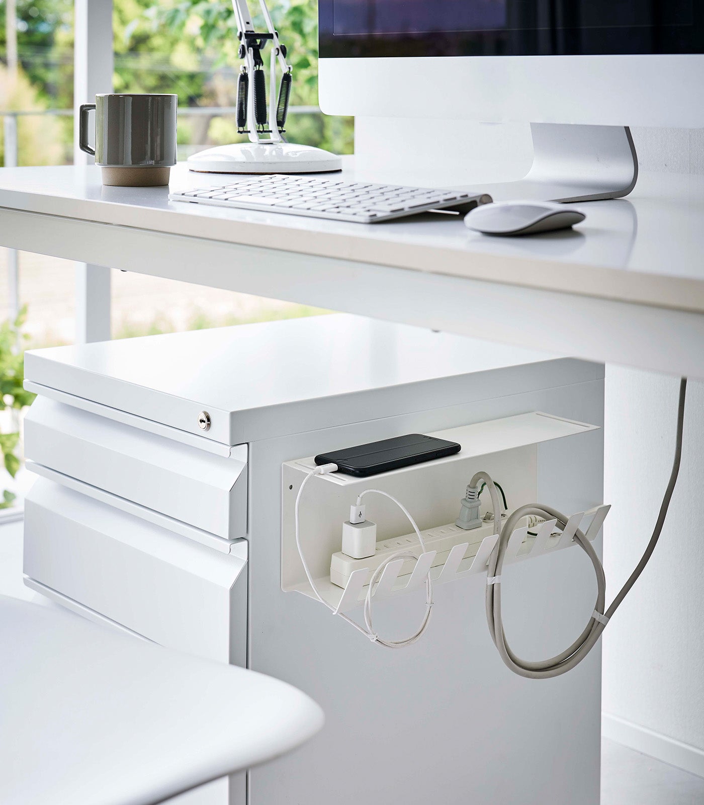 Under-Desk Steel Cable Organizer