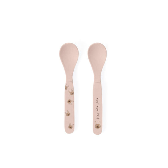 oyoy.us Rabbit Bamboo Spoons, Set of 2 - Rose - lily & onyx