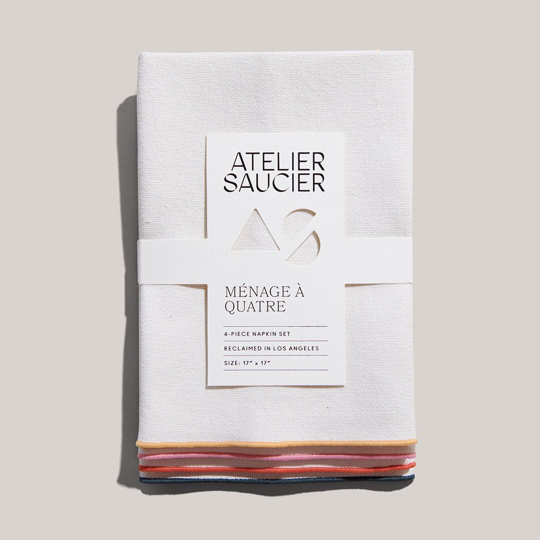 ATELIER SAUCIER Rainbow Burlap Napkins | Set of 4 - lily & onyx