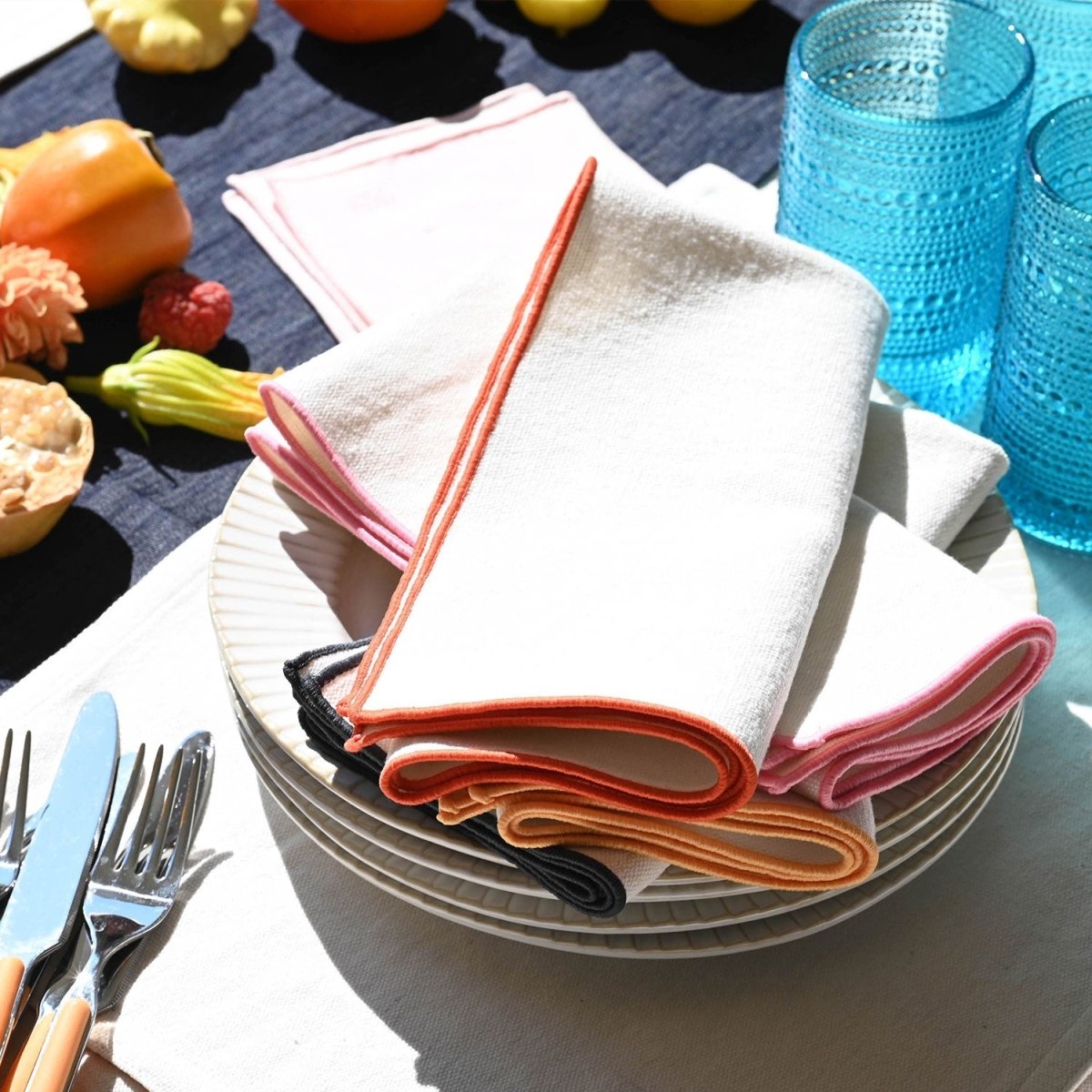 ATELIER SAUCIER Rainbow Burlap Napkins | Set of 4 - lily & onyx