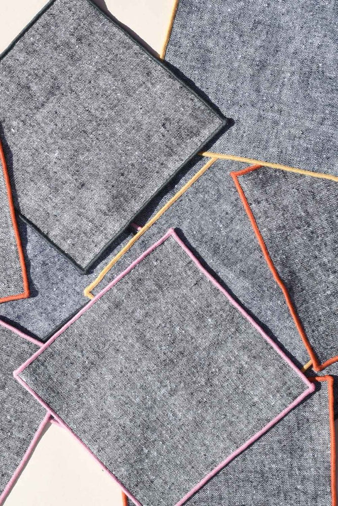 
                      
                        ATELIER SAUCIER Rainbow Chambray Cocktail Napkins | Set of 4 - lily & onyx
                      
                    