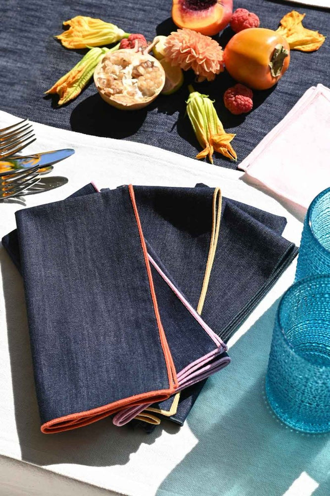 
                      
                        ATELIER SAUCIER Rainbow Denim Napkins | Set of 4 - lily & onyx
                      
                    