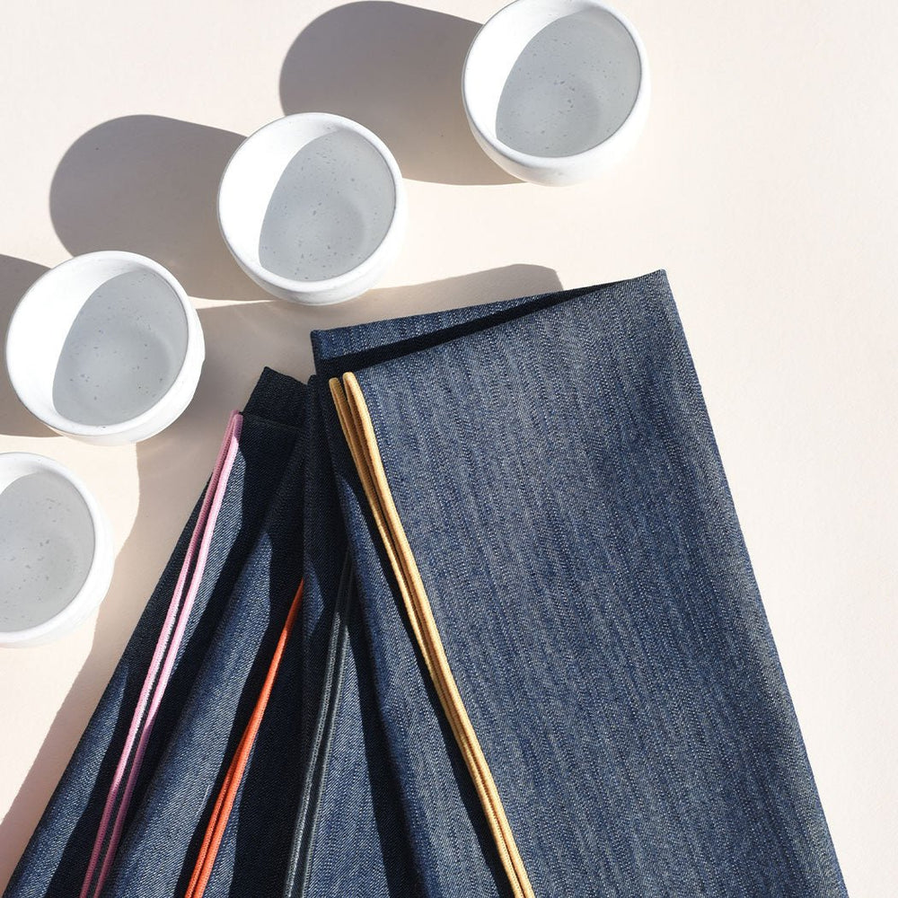 
                      
                        ATELIER SAUCIER Rainbow Denim Napkins | Set of 4 - lily & onyx
                      
                    