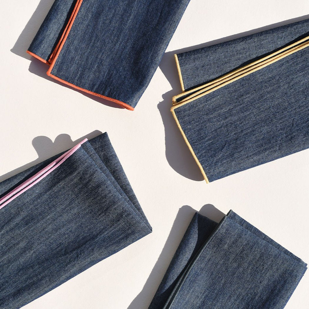 
                      
                        ATELIER SAUCIER Rainbow Denim Napkins | Set of 4 - lily & onyx
                      
                    