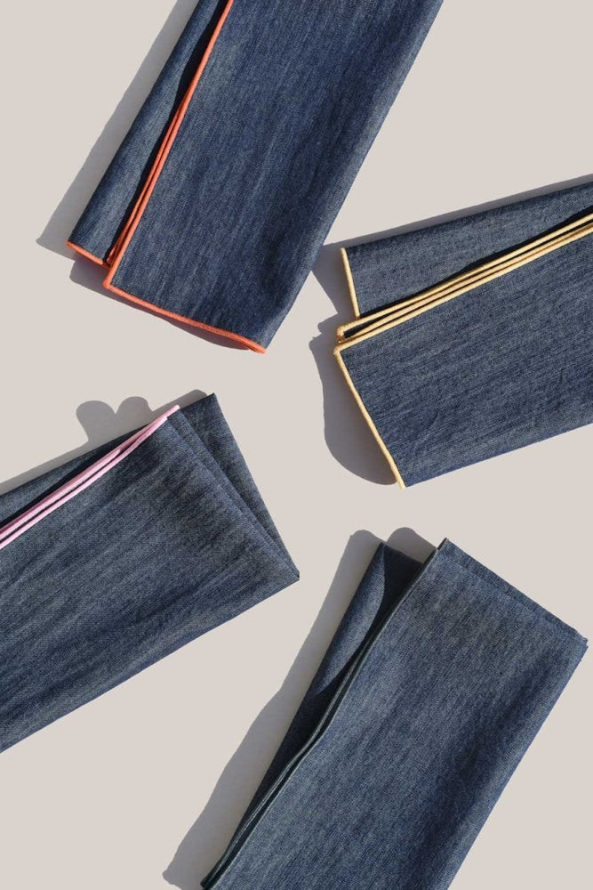 
                      
                        ATELIER SAUCIER Rainbow Denim Napkins | Set of 4 - lily & onyx
                      
                    