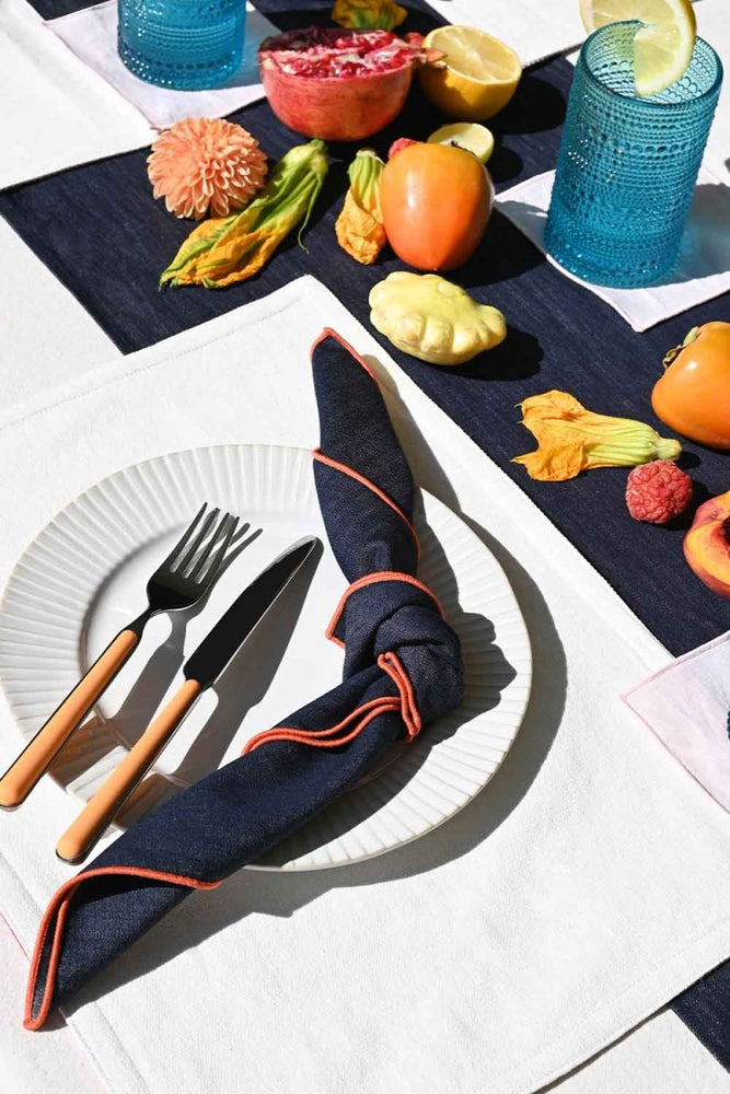 ATELIER SAUCIER Rainbow Denim Napkins | Set of 4 - lily & onyx