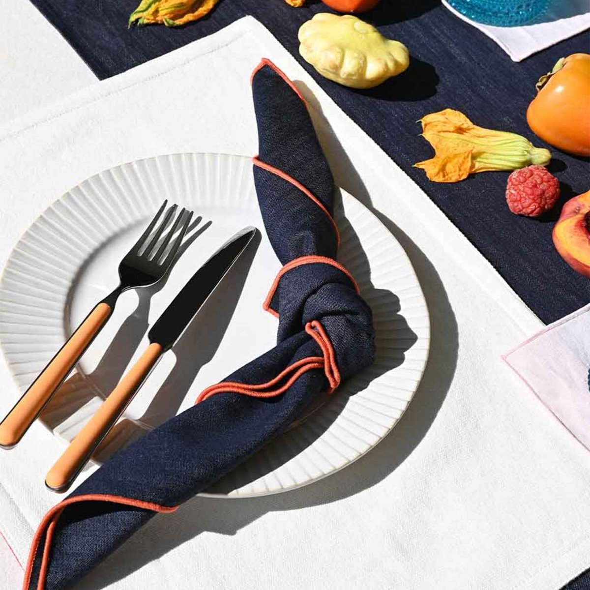 ATELIER SAUCIER Rainbow Denim Napkins | Set of 4 - lily & onyx
