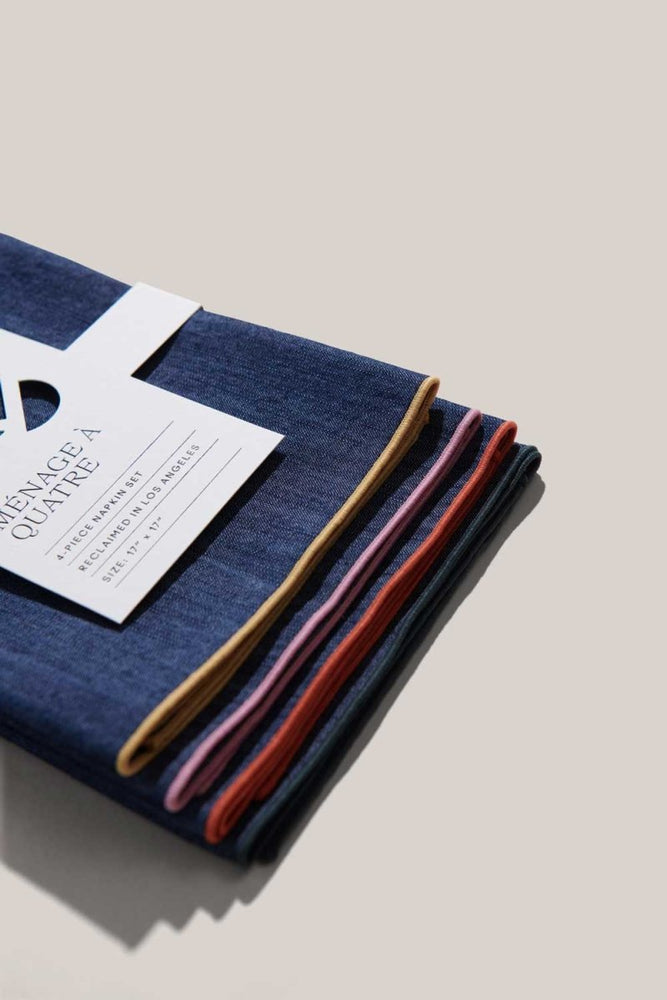 
                      
                        ATELIER SAUCIER Rainbow Denim Napkins | Set of 4 - lily & onyx
                      
                    