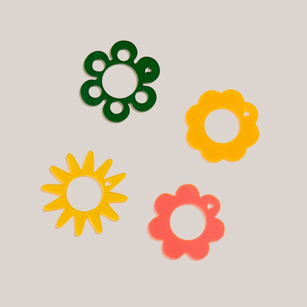ATELIER SAUCIER Rainbow Floral Napkin Rings | Set of 4 - lily & onyx