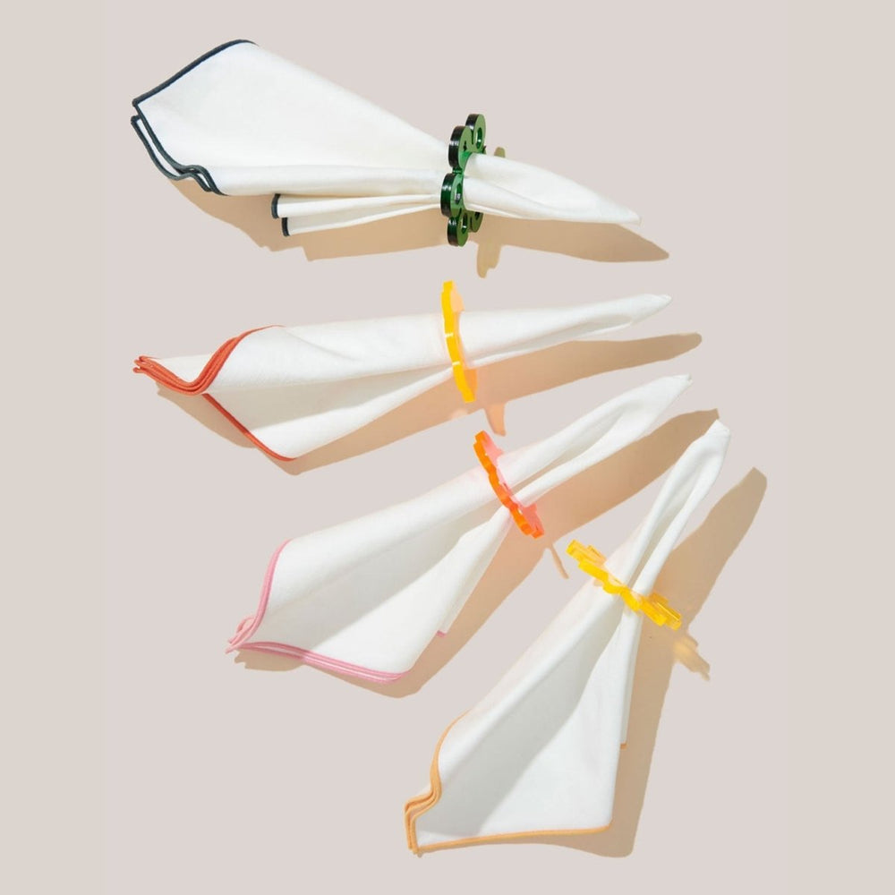 ATELIER SAUCIER Rainbow Floral Napkin Rings | Set of 4 - lily & onyx
