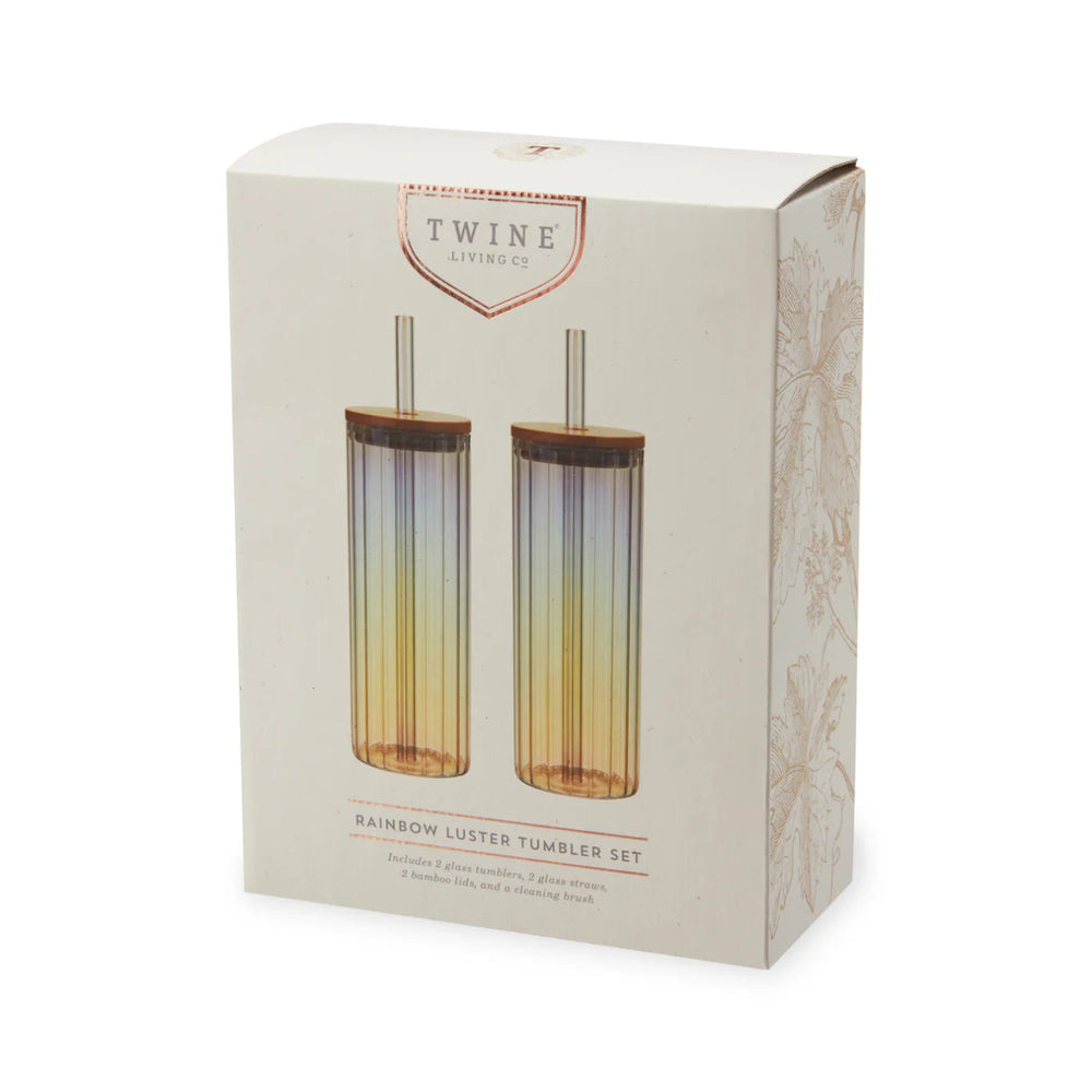 
                      
                        Twine Living Rainbow Luster Tumblers, Set of 2 - lily & onyx
                      
                    