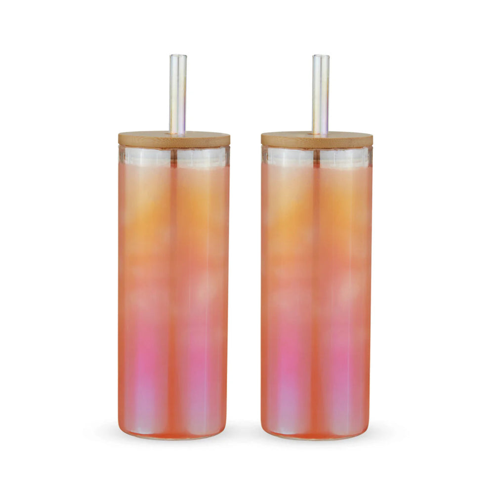 
                      
                        Twine Living Rainbow Luster Tumblers, Set of 2 - lily & onyx
                      
                    