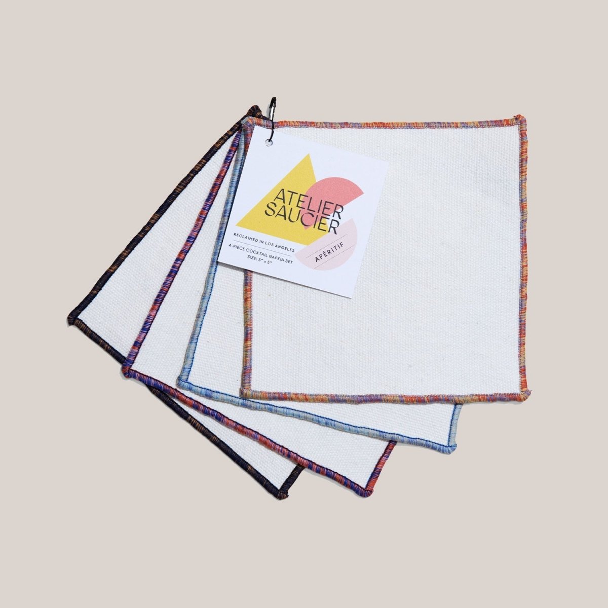 ATELIER SAUCIER Rainbow Sky Cocktail Napkins | Set of 4 - lily & onyx