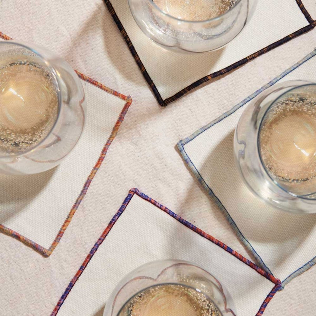 ATELIER SAUCIER Rainbow Sky Cocktail Napkins | Set of 4 - lily & onyx
