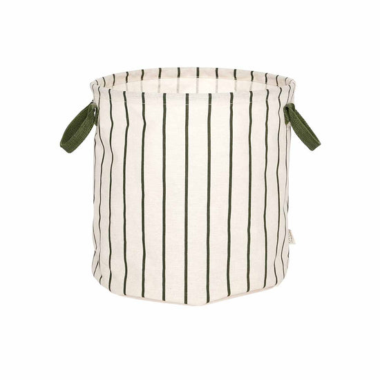 oyoy.us Raita Laundry & Storage Basket in Green/Offwhite - lily & onyx