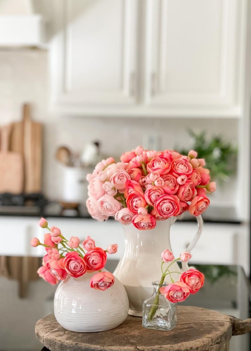 Afloral Ranunculus Fake Flowers in Pink - 26" - lily & onyx
