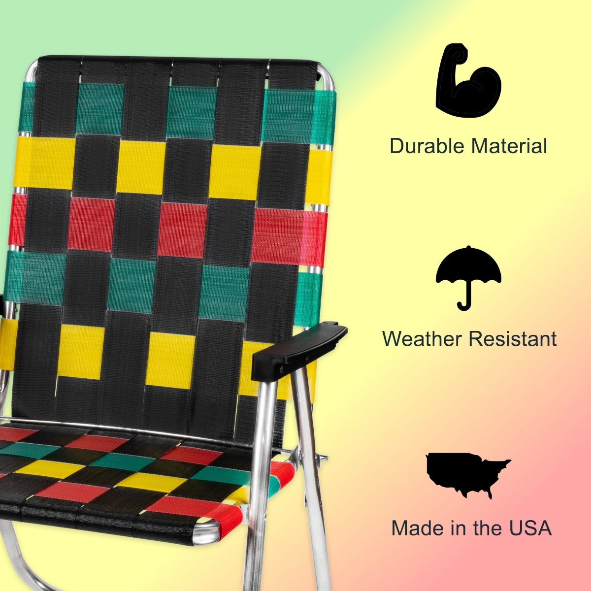 Lawn Chair USA Rasta Classic Chair - lily & onyx