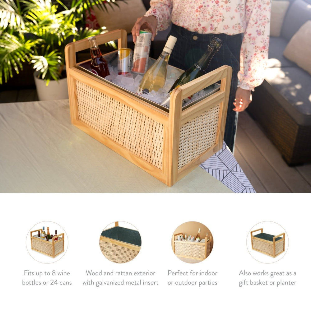 
                      
                        Twine Living Rattan & Wood Beverage Tub - lily & onyx
                      
                    