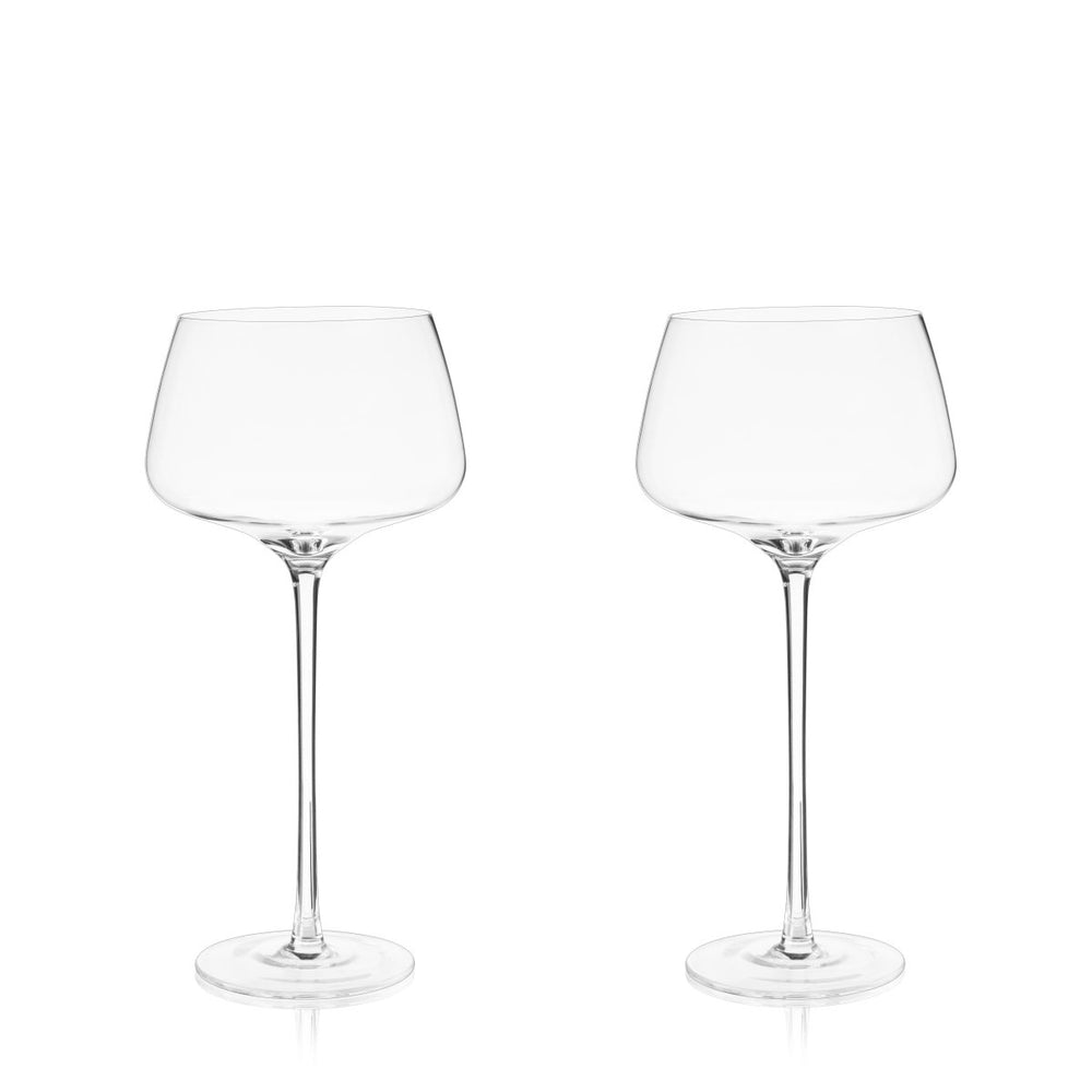 Viski Raye Angled Crystal Amaro Spritz Glasses, Set of 2 - lily & onyx