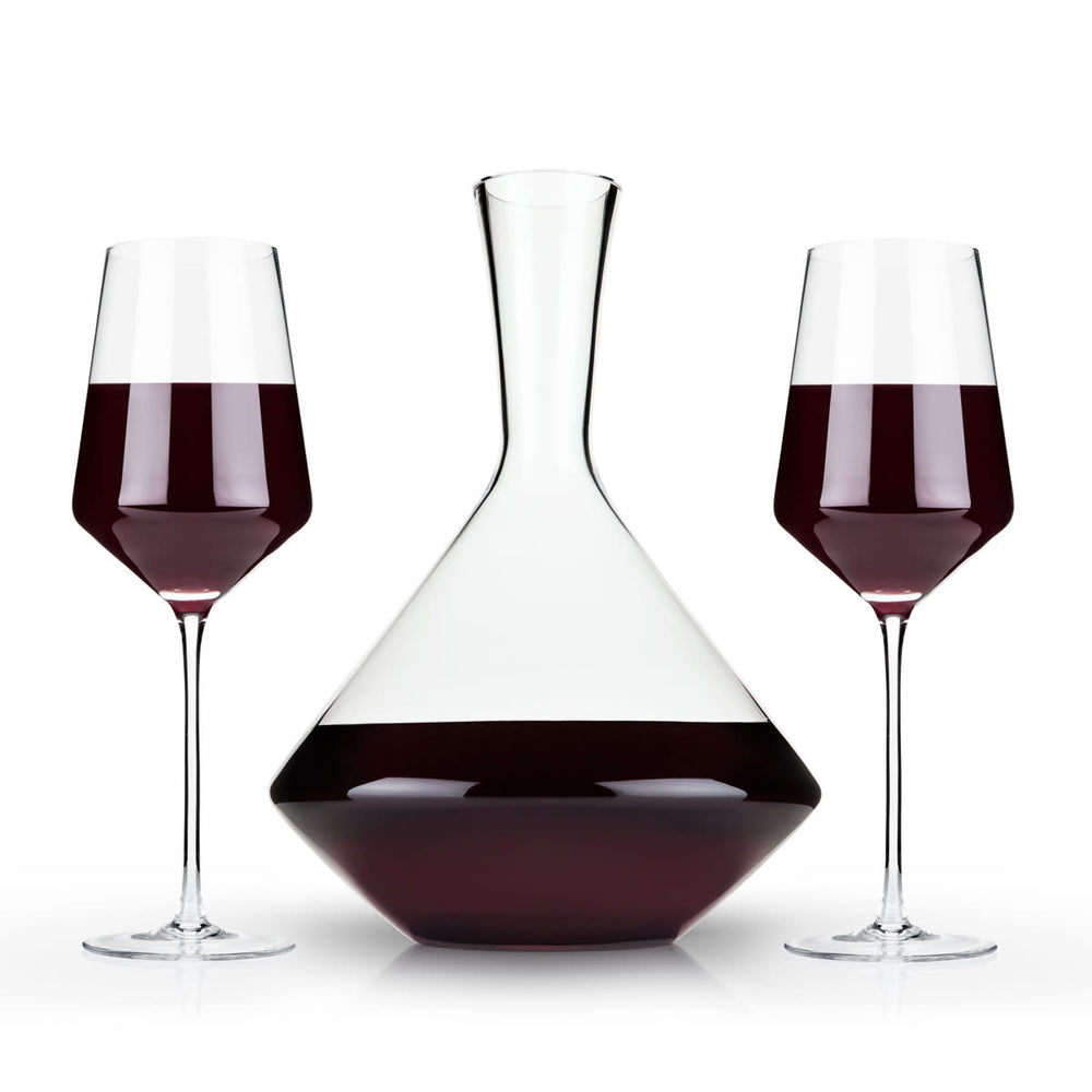 
                      
                        Viski Raye Angled Crystal Bordeaux Decanter & Wine Glass Set - lily & onyx
                      
                    