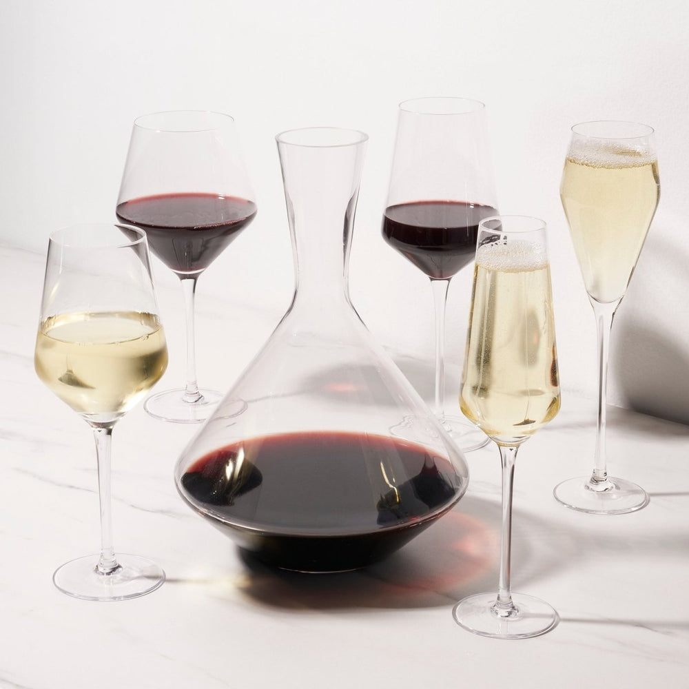 
                      
                        Viski Raye Angled Crystal Bordeaux Decanter & Wine Glass Set - lily & onyx
                      
                    