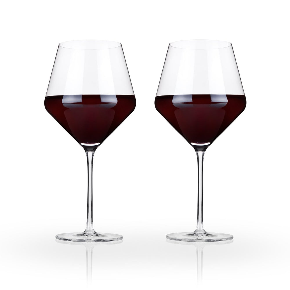 
                      
                        Viski Raye Angled Crystal Burgundy Glasses, Set of 2 - lily & onyx
                      
                    