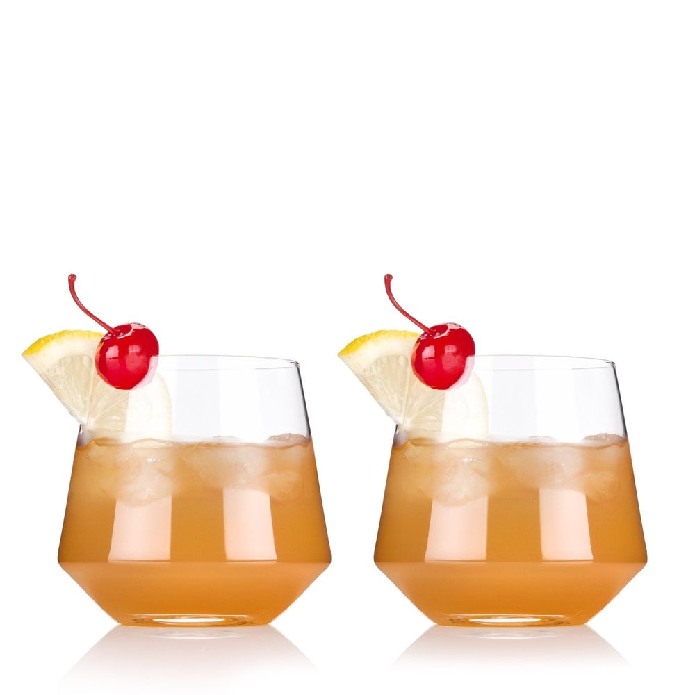 
                      
                        Viski Raye Angled Crystal Cocktail Tumblers, Set of 2 - lily & onyx
                      
                    