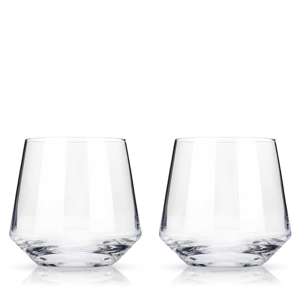 Viski Raye Angled Crystal Cocktail Tumblers, Set of 2 - lily & onyx